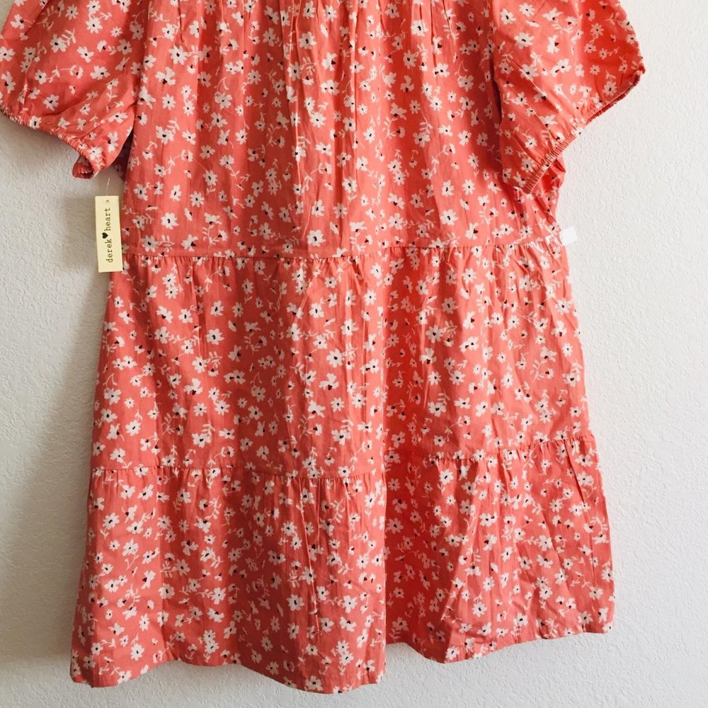 Derek Heart Women's Plus Size Floral Print Dress (1X) - Picture 12 of 16